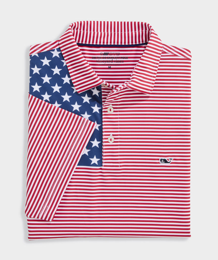 Performance American Flag Sankaty Polo