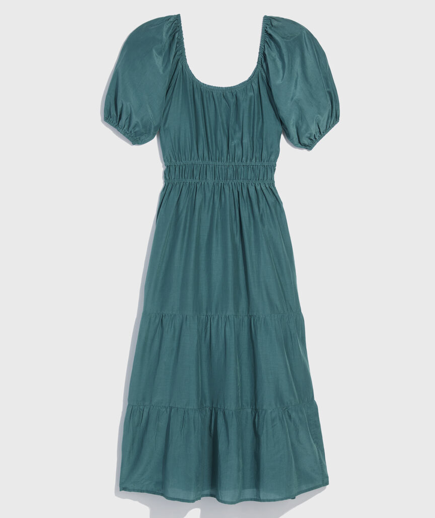 Tiered Smocked-Waist Maxi Dress