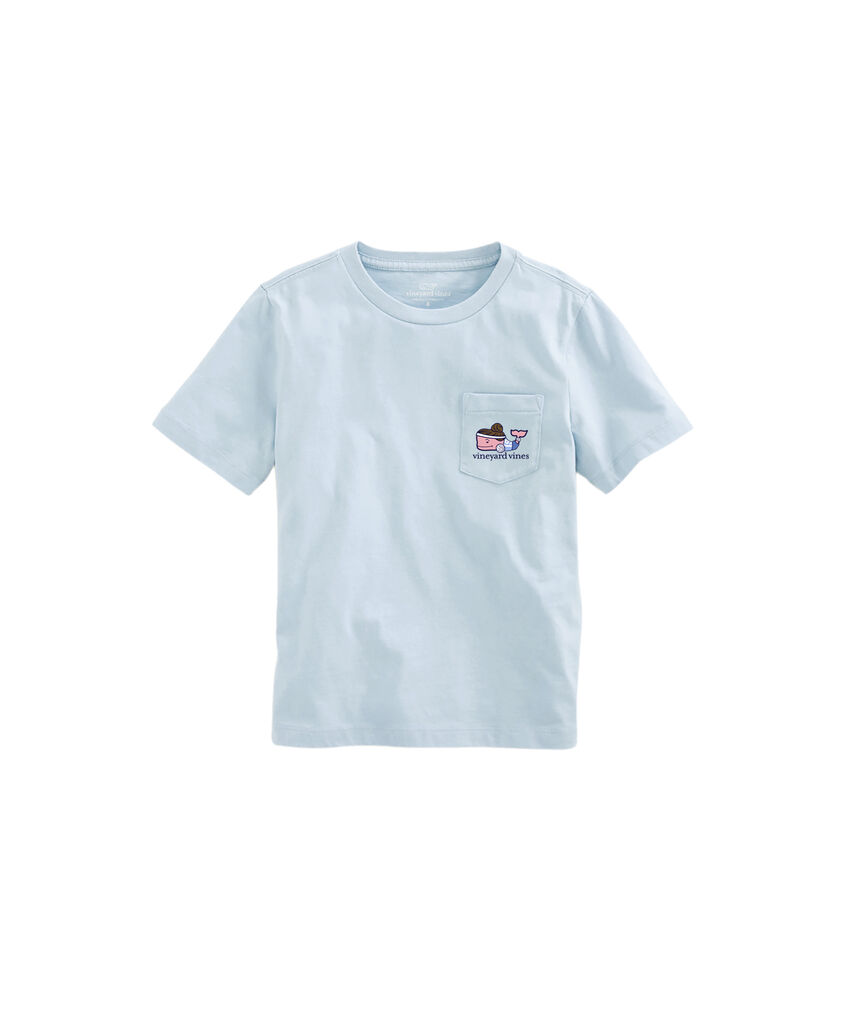 OUTLET Girls' Volleyball Whale Short-Sleeve Pocket Tee