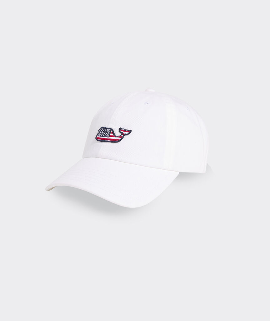 American Flag Whale Patch Classic Baseball Hat
