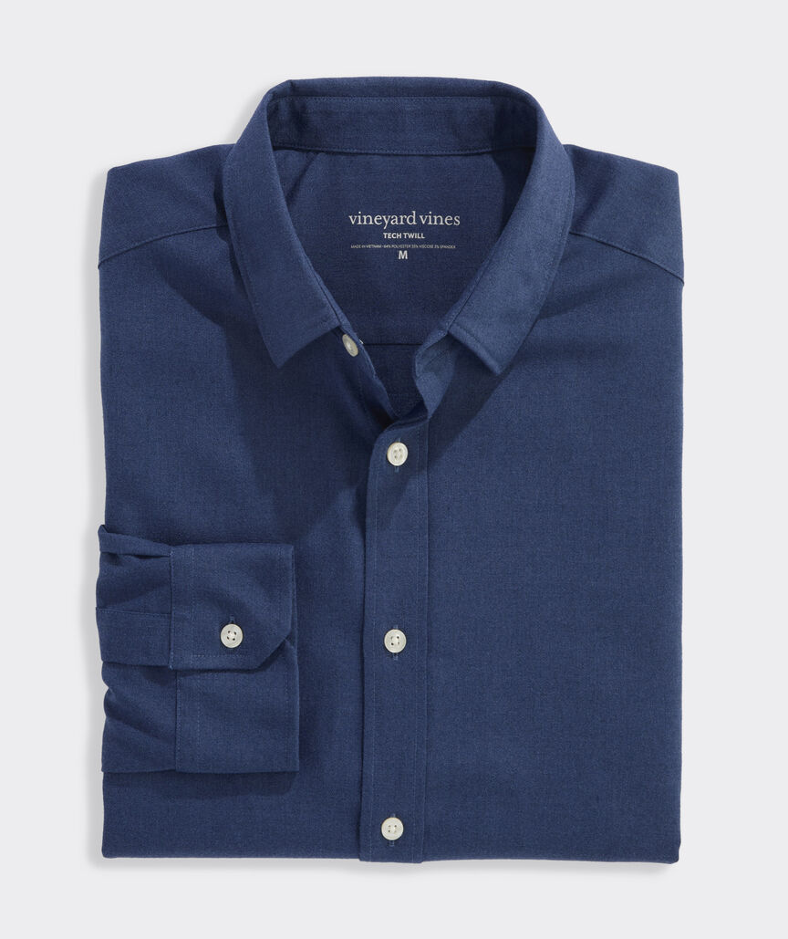 Performance Brushed Tech Twill Huntington Heathered Solid Shirt