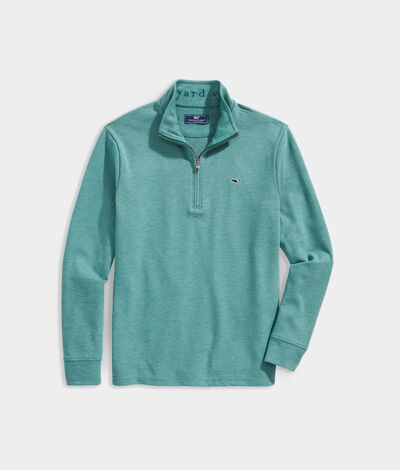 Vineyard Vines Saltwater Quarter-Zip (Sea Clay Green) (Size: XS)