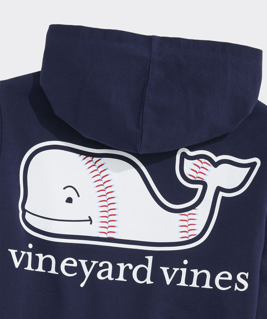 Boys' Baseball Whale Long-Sleeve Hoodie Tee