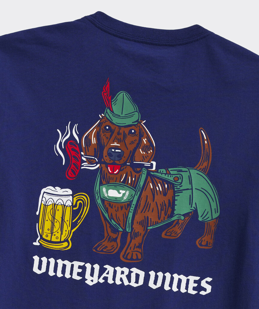 Shop Oktoberfest Wiener Dog LongSleeve Pocket Tee at vineyard vines