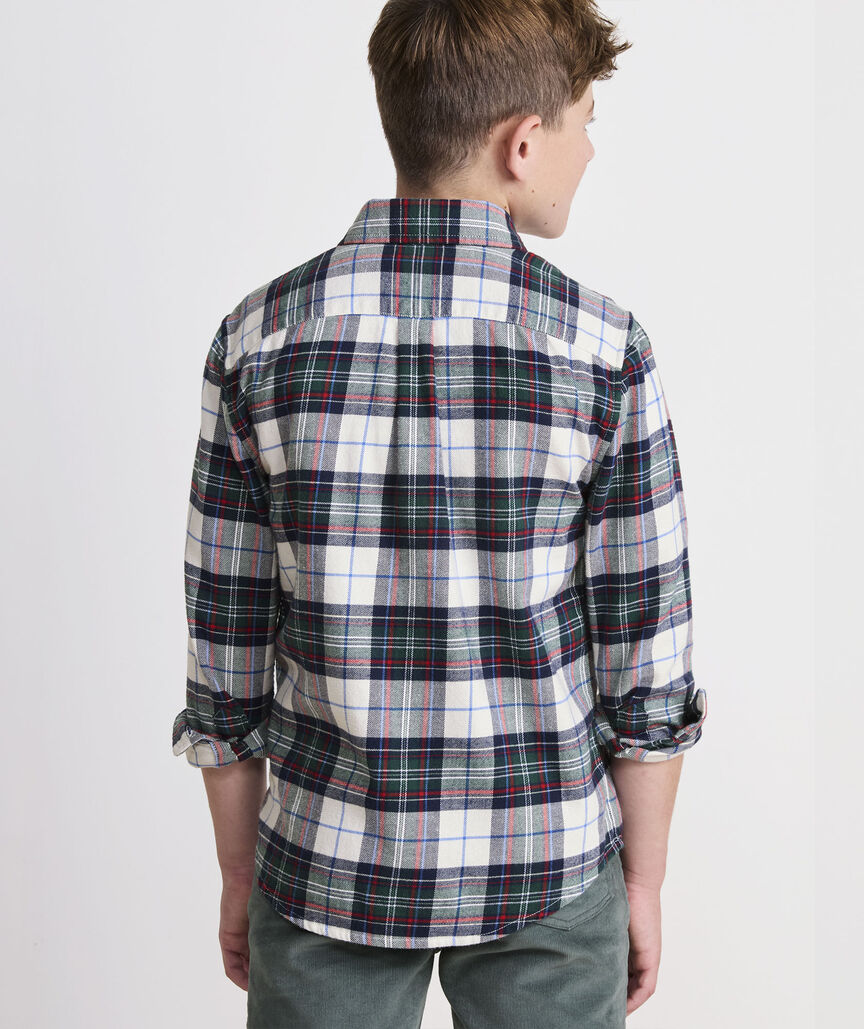 Boys' Birch Plaid Vineyard Flannel Shirt
