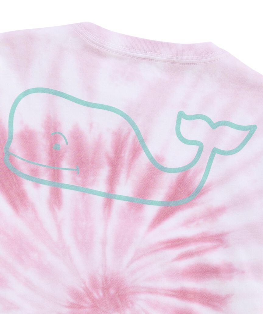 OUTLET Girls' Vintage Whale Tie-Dye Short-Sleeve Pocket Tee