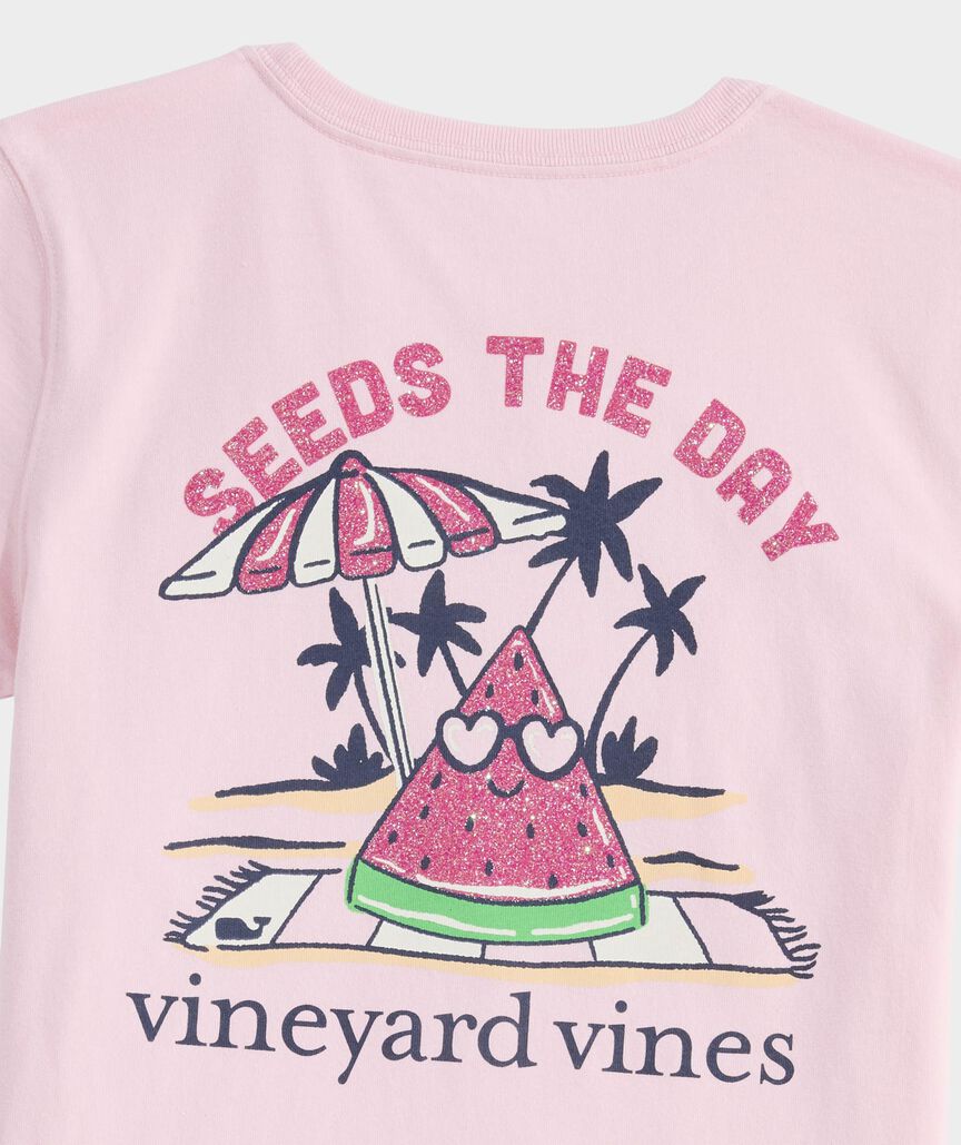 Girls' Glitter Seeds The Day Short-Sleeve Pocket Tee