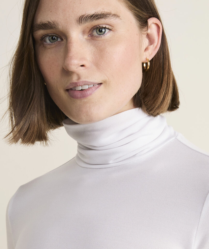 Luxe Pique Turtleneck