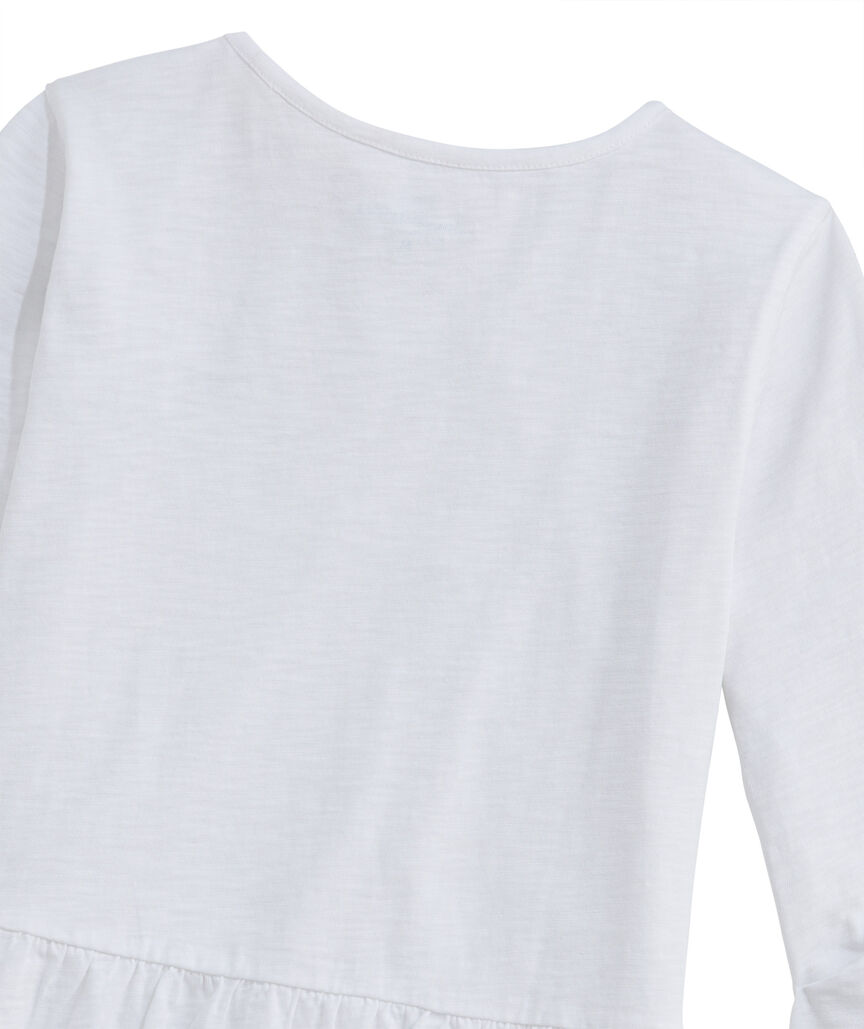 OUTLET Girls' Peplum Top Slub Tee