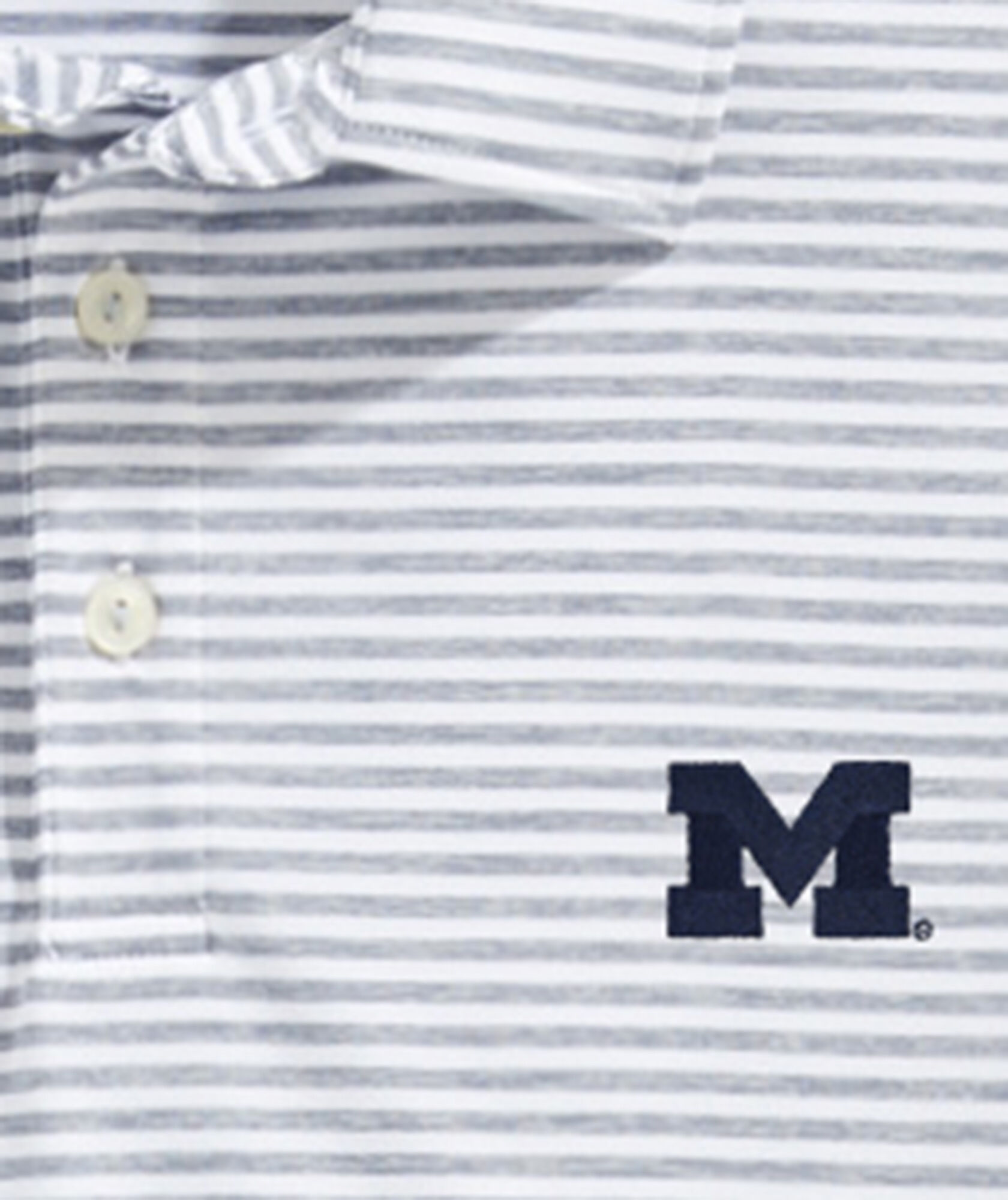 University Of Michigan Winstead Stripe Sankaty Polo