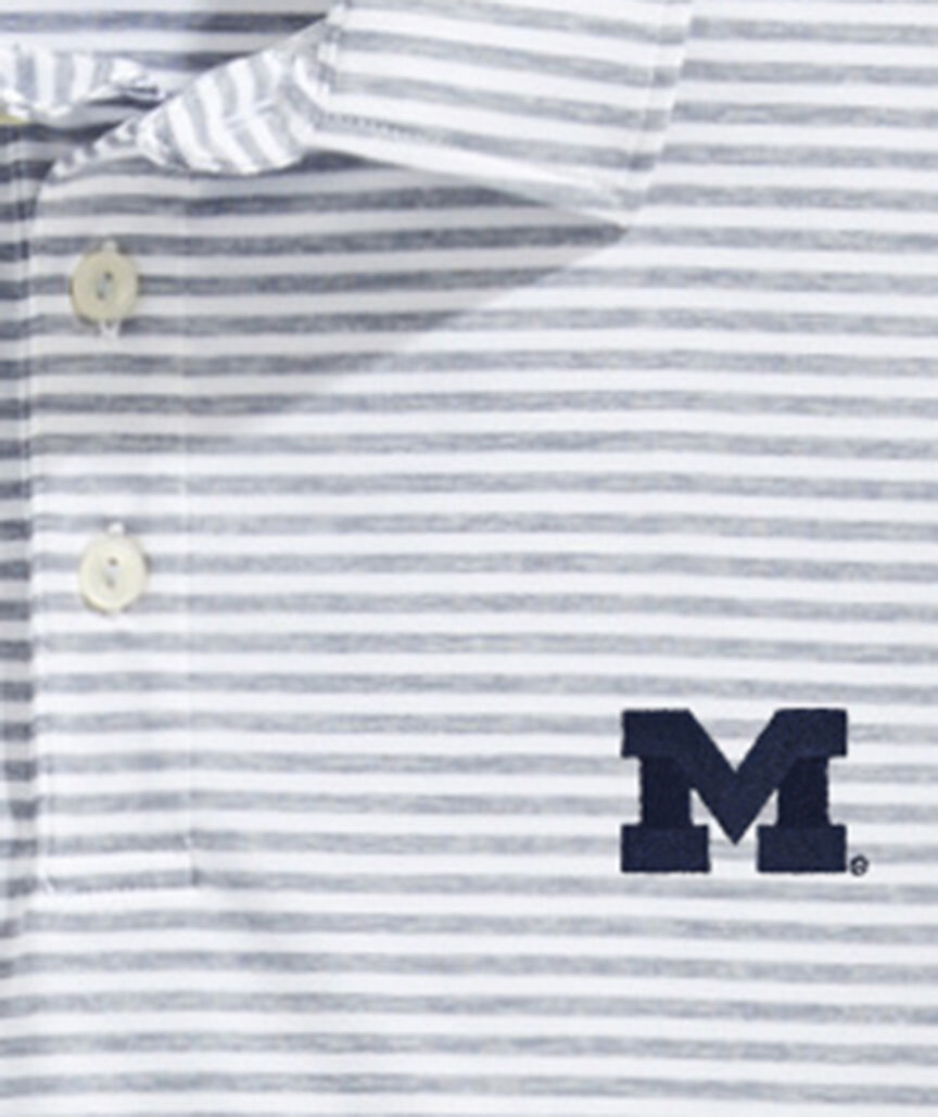 University Of Michigan Winstead Stripe Sankaty Polo