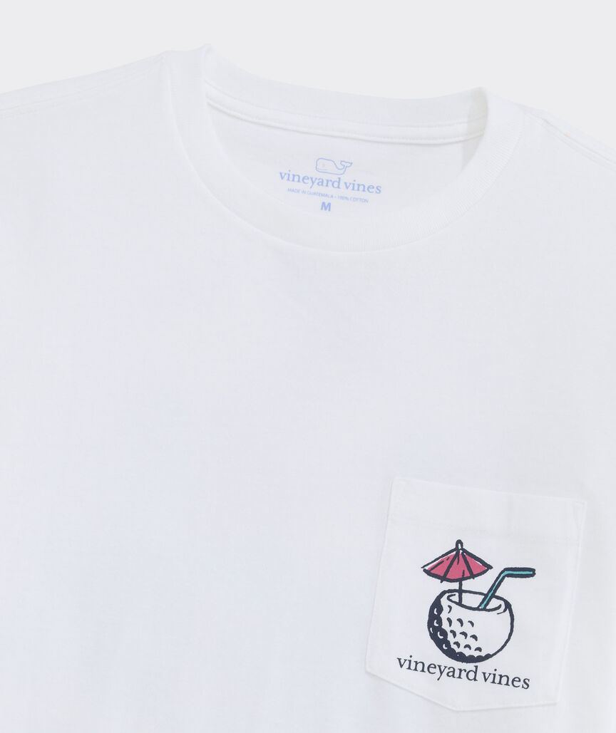 Barefoot With a Drink Short-Sleeve Pocket Tee