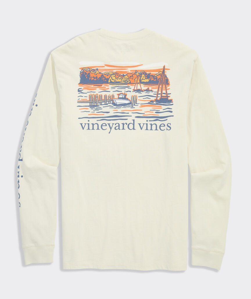 Dockside Autumn Wakes Long-Sleeve Pocket Tee