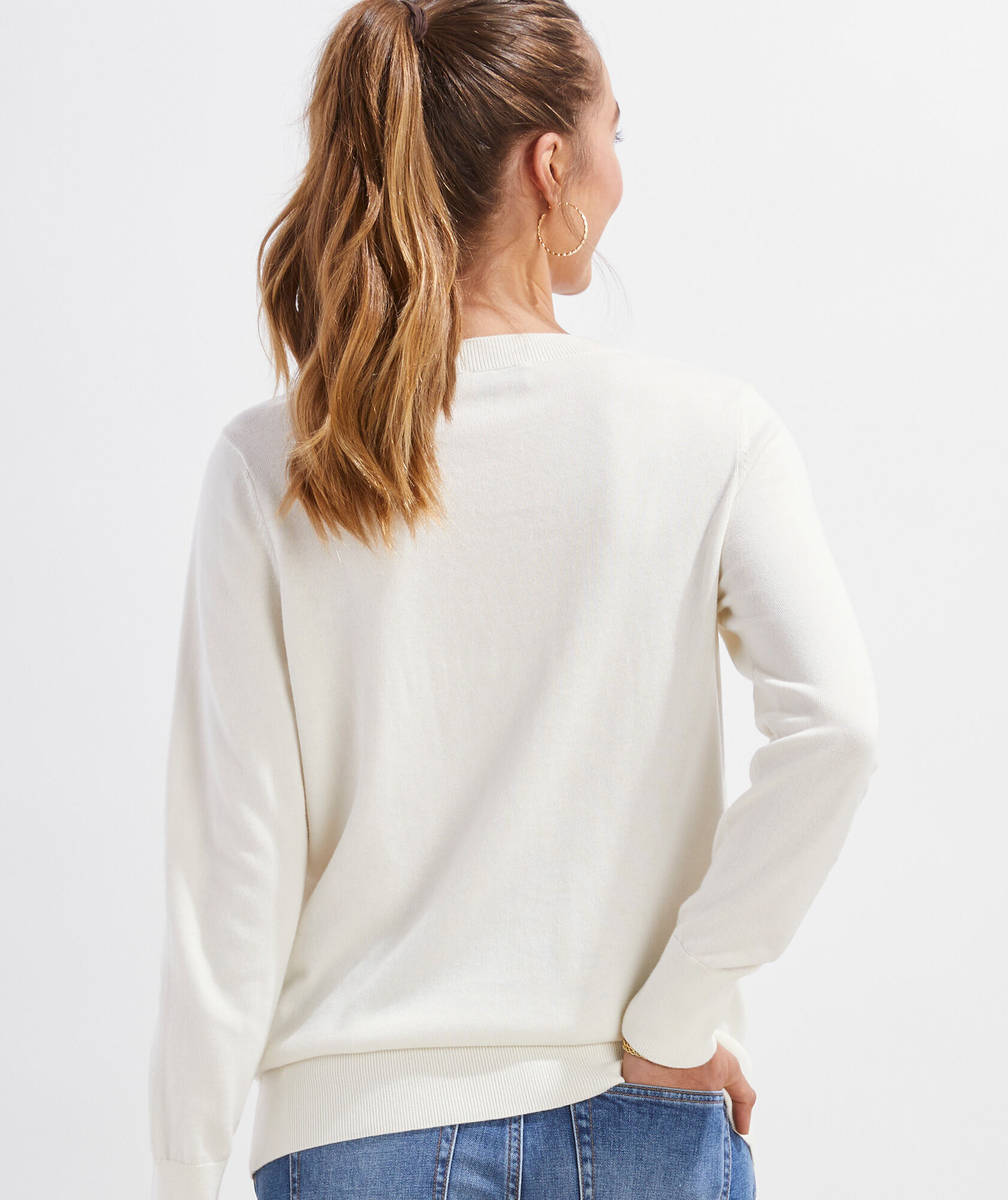 Shop Heritage Cotton VNeck Sweater at vineyard vines