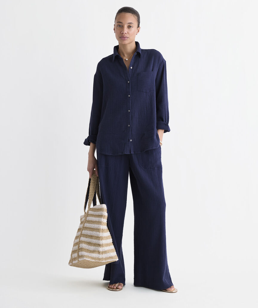 Birdie Gauze Button-Down