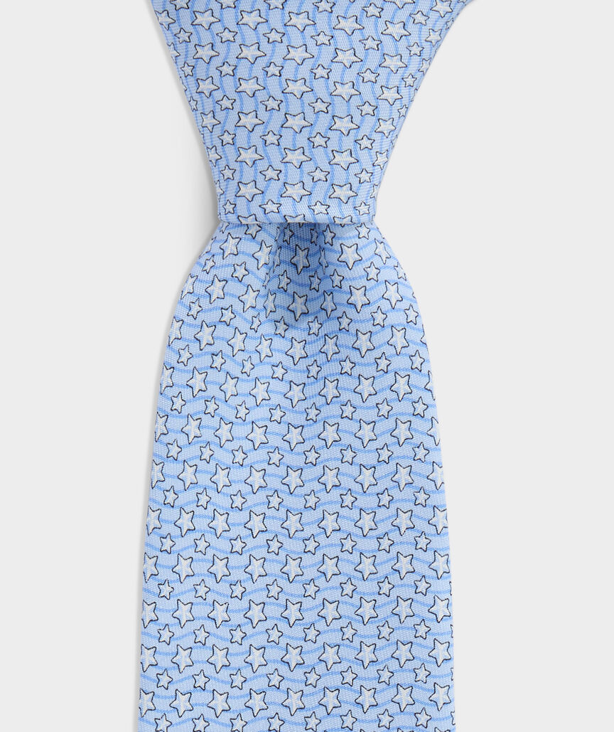 Boys' Tossed Stars Silk Tie