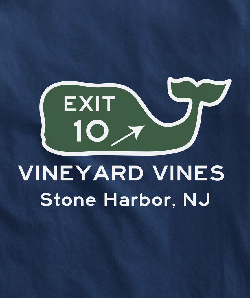 OUTLET Stone Harbor Exit 10 Sign Short-Sleeve Pocket Tee