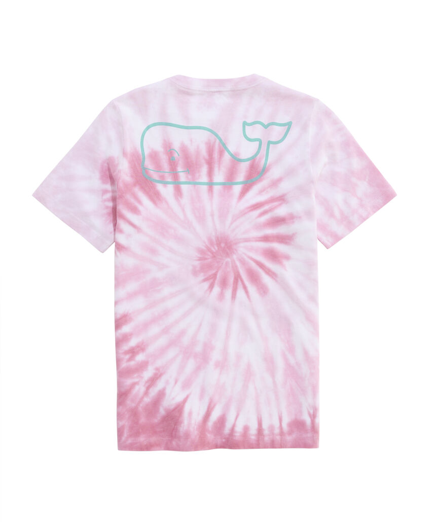 OUTLET Girls' Vintage Whale Tie-Dye Short-Sleeve Pocket Tee