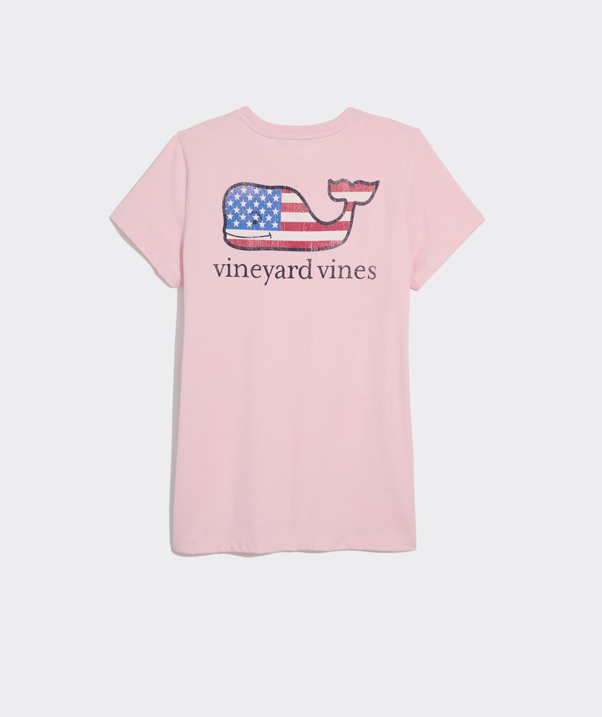 Women's Flag Whale Short-Sleeve Pocket Tee