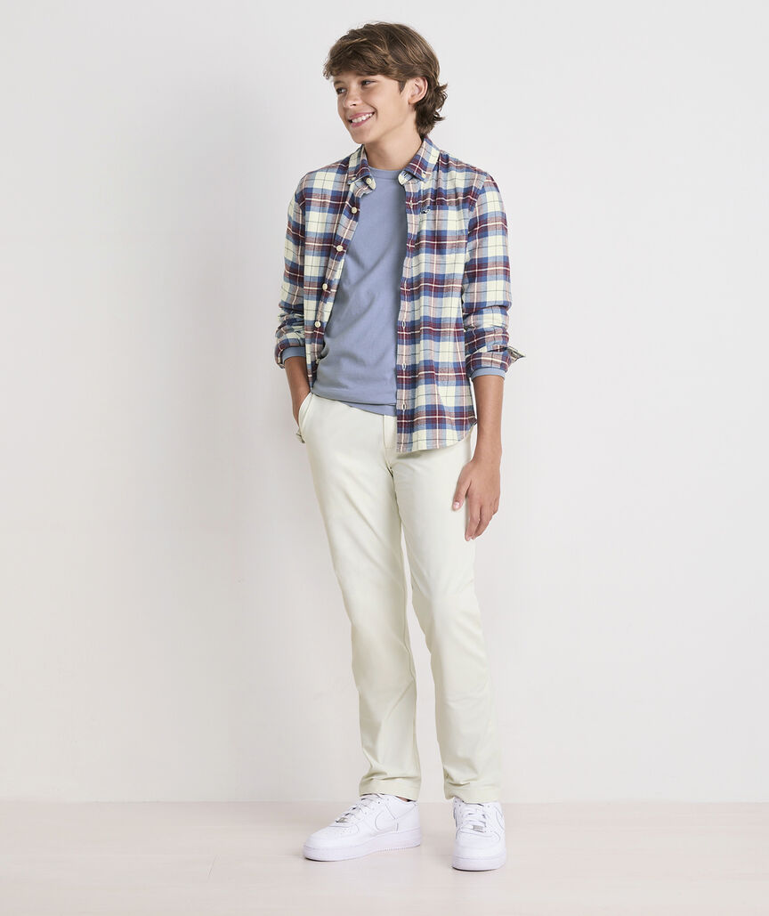 Boys' Muskeget Plaid Vineyard Flannel Shirt