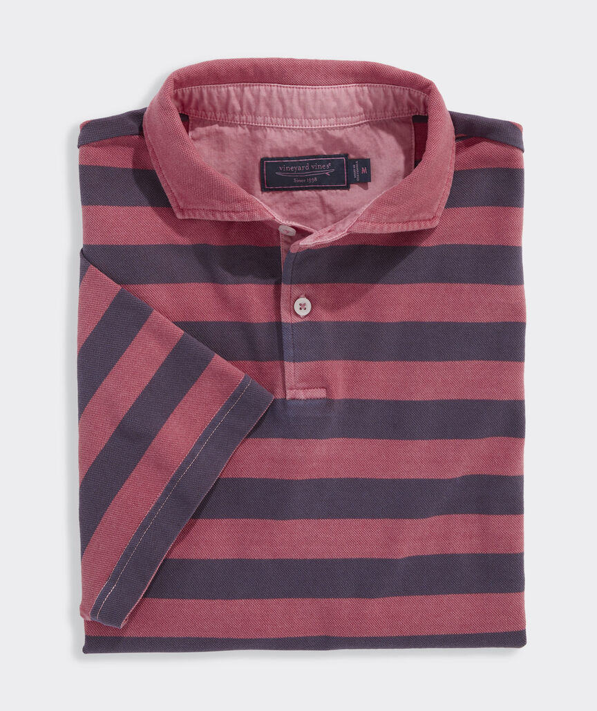 Lived-In Stripe Pique Polo