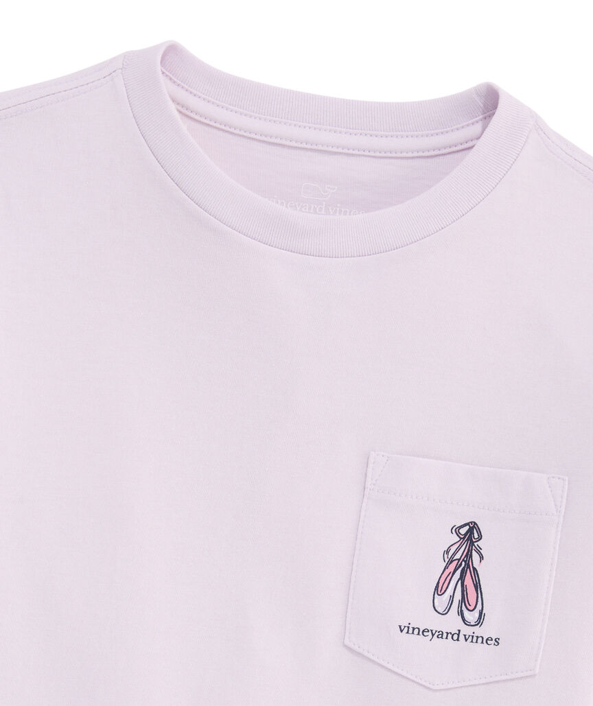 OUTLET Girls' Glitter Ballerina Whale Long-Sleeve Pocket Tee