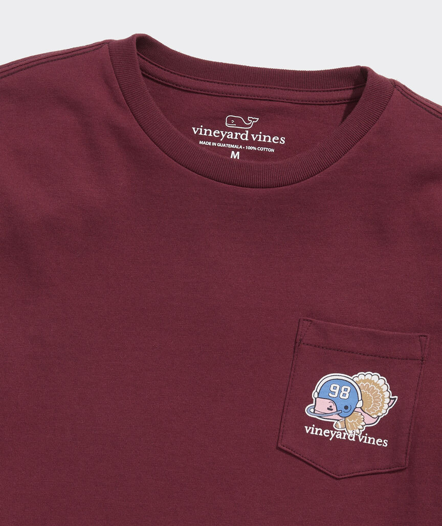 Boys' Football Turkey Whale Long-Sleeve Pocket Tee