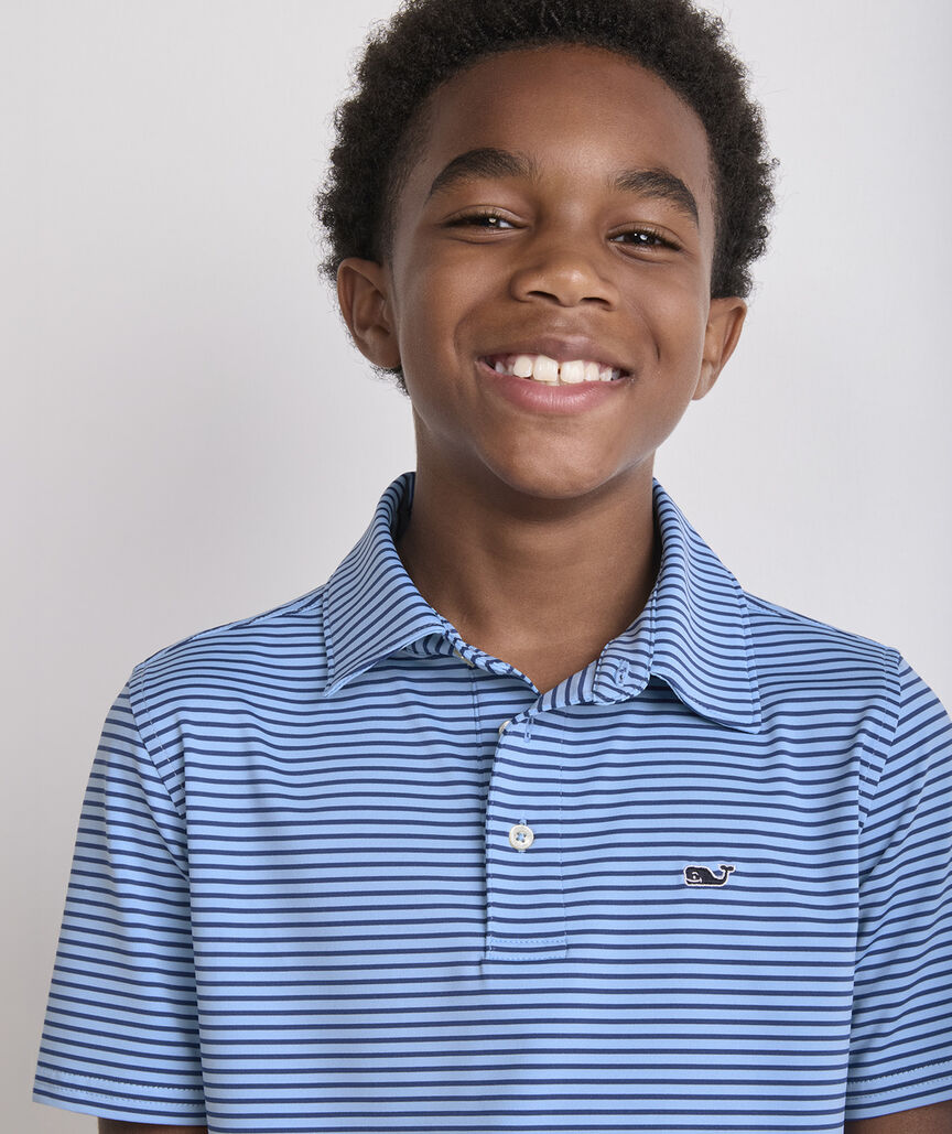 Boys' Performance Bradley Stripe Sankaty Polo