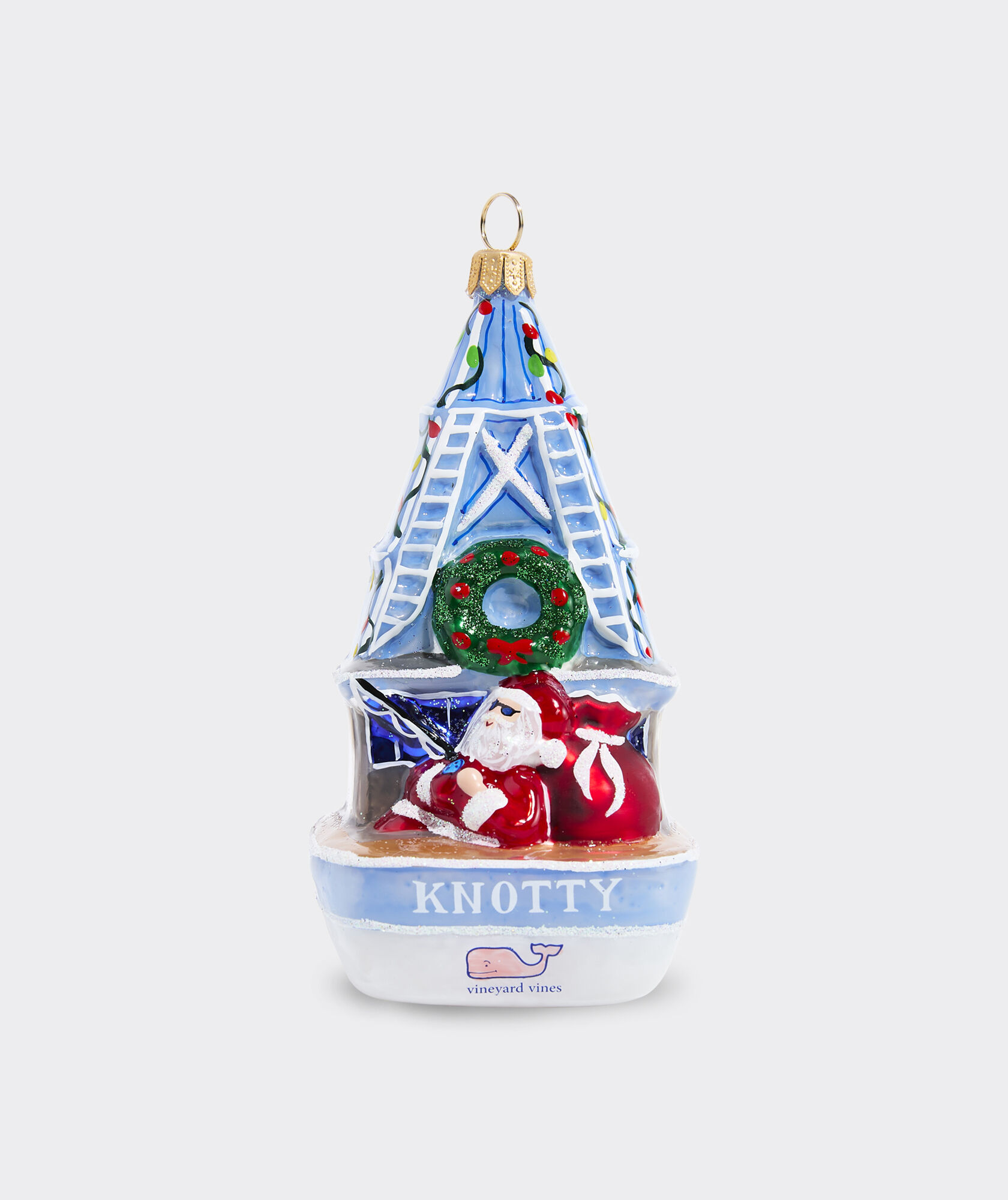Santa Fishing Ornament