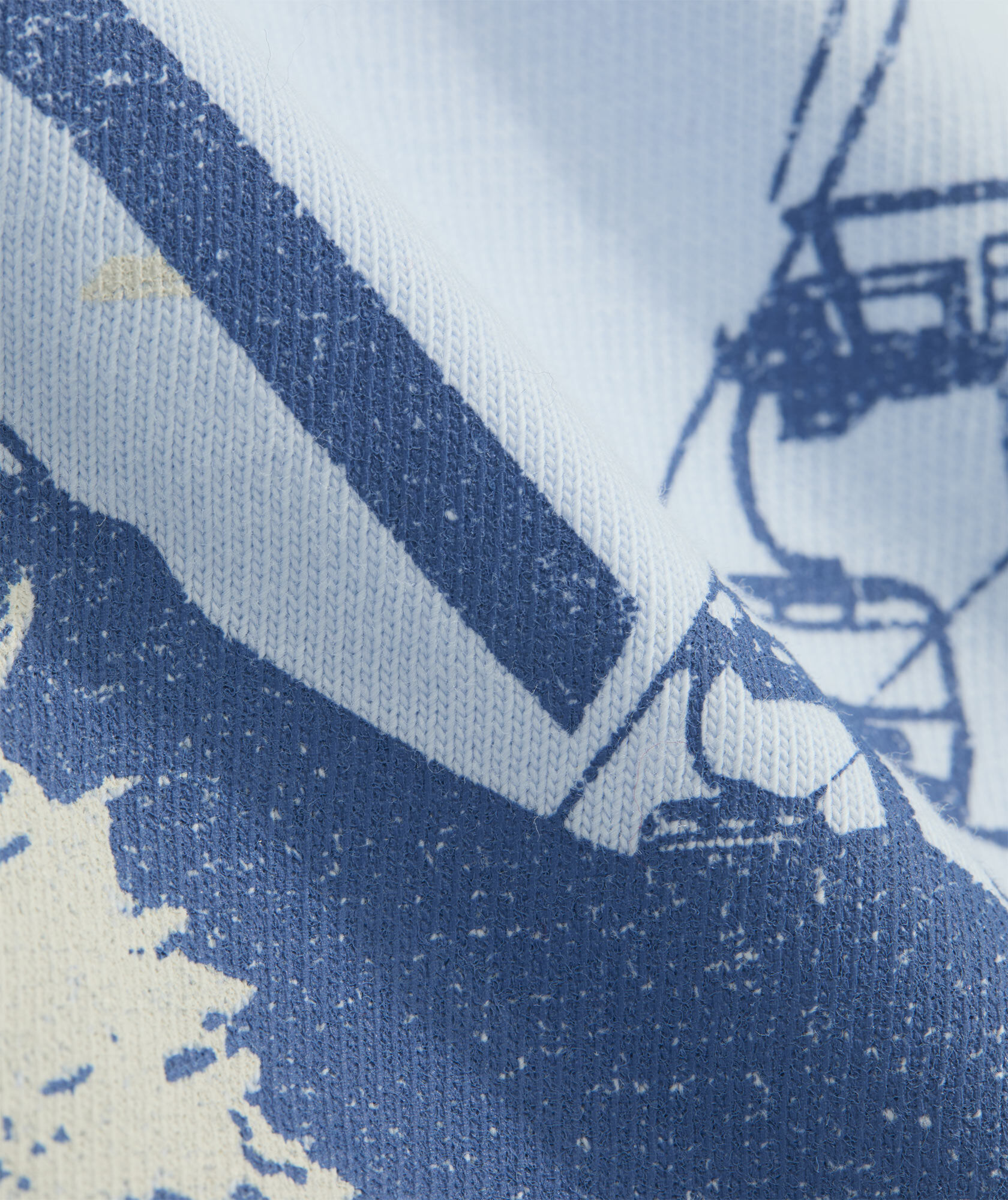 Ski Mountain Scenic Whale Long-Sleeve Pocket Tee