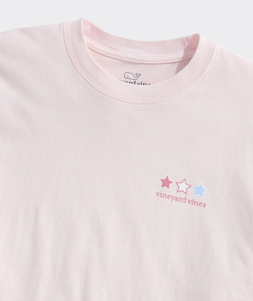Women's Garment-Dyed USA Stacked Text Boxy Tee