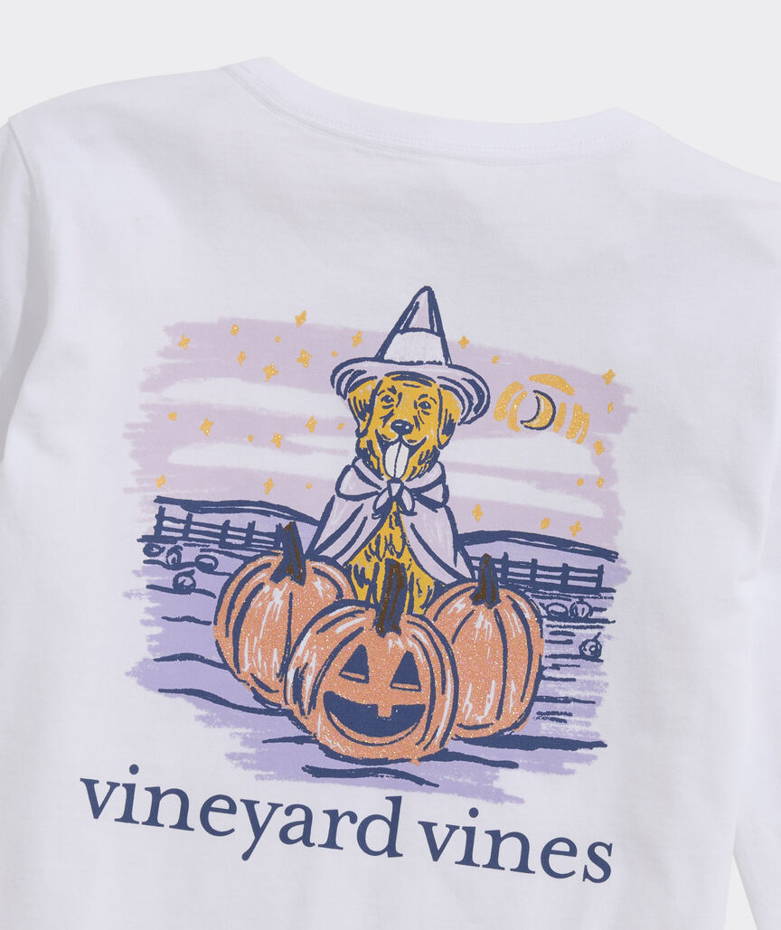 Girls' Pumpkin Patch Pup Long-Sleeve Pocket Tee