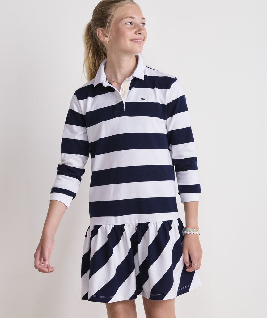 Girls' Drop-Waist Rugby Dress