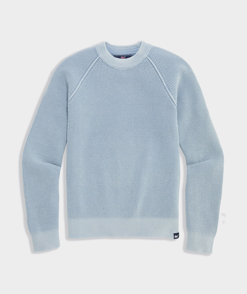 Boys' Garment-Dyed Beach Waffle Crewneck