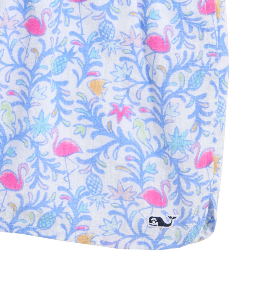 OUTLET Girls' Watercolor Otomi Pull-On Shorts