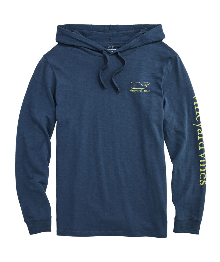 OUTLET Slub Vintage Whale Long-Sleeve Hoodie Tee