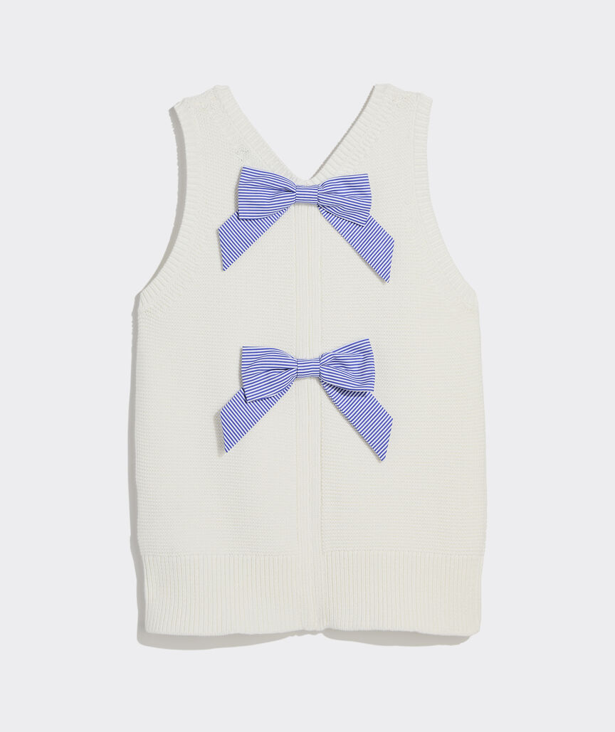 Katie Cotton Bow Sweater Tank