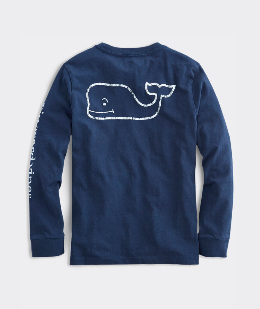 Boys' Vintage Whale Long-Sleeve Pocket Tee