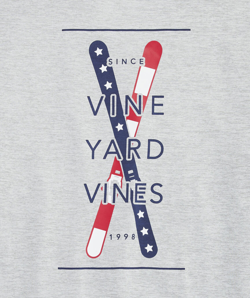 Crossed Skis Long-Sleeve Harbor Performance Tee