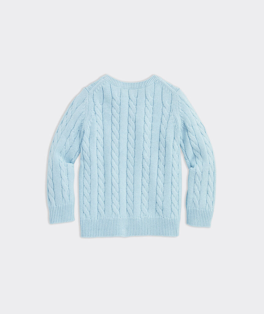 Baby Cotton Cashmere Cable Crewneck Sweater