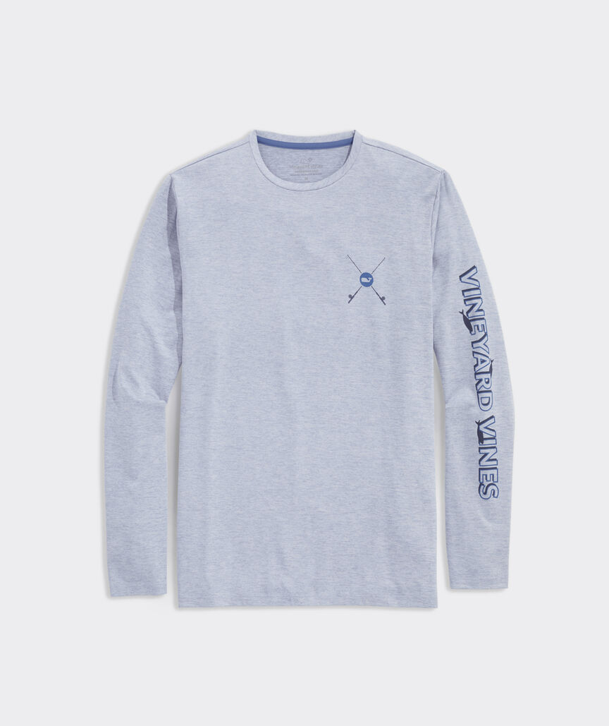 vineyard vines Wavy Text Long-Sleeve Harbor Performance Tee