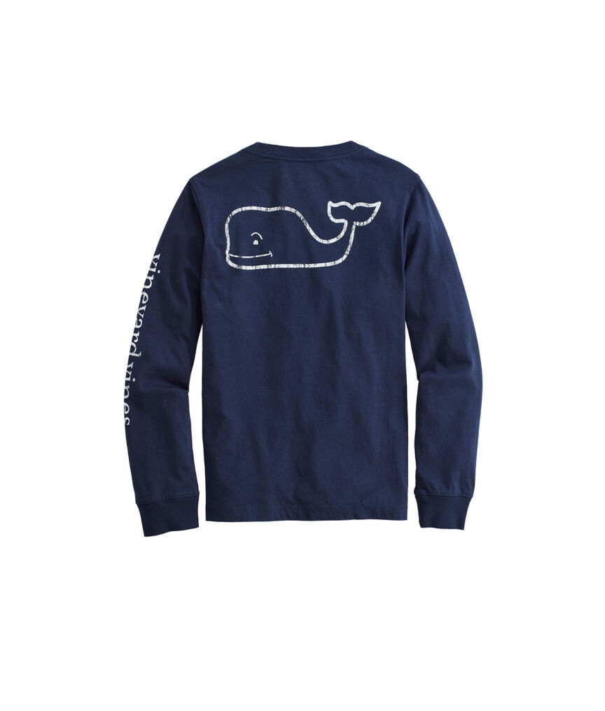 OUTLET Kids' Vintage Whale Long-Sleeve Pocket Tee