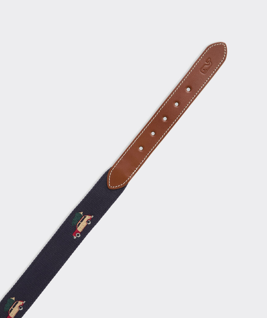 Woody & Tree Embroidered Canvas Club Belt