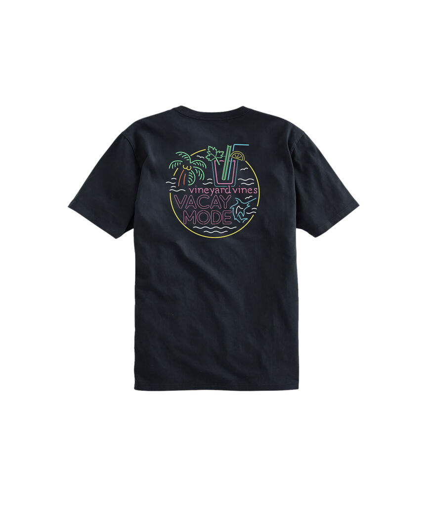 OUTLET Neon Sign Vacay Mode Short-Sleeve Pocket Tee