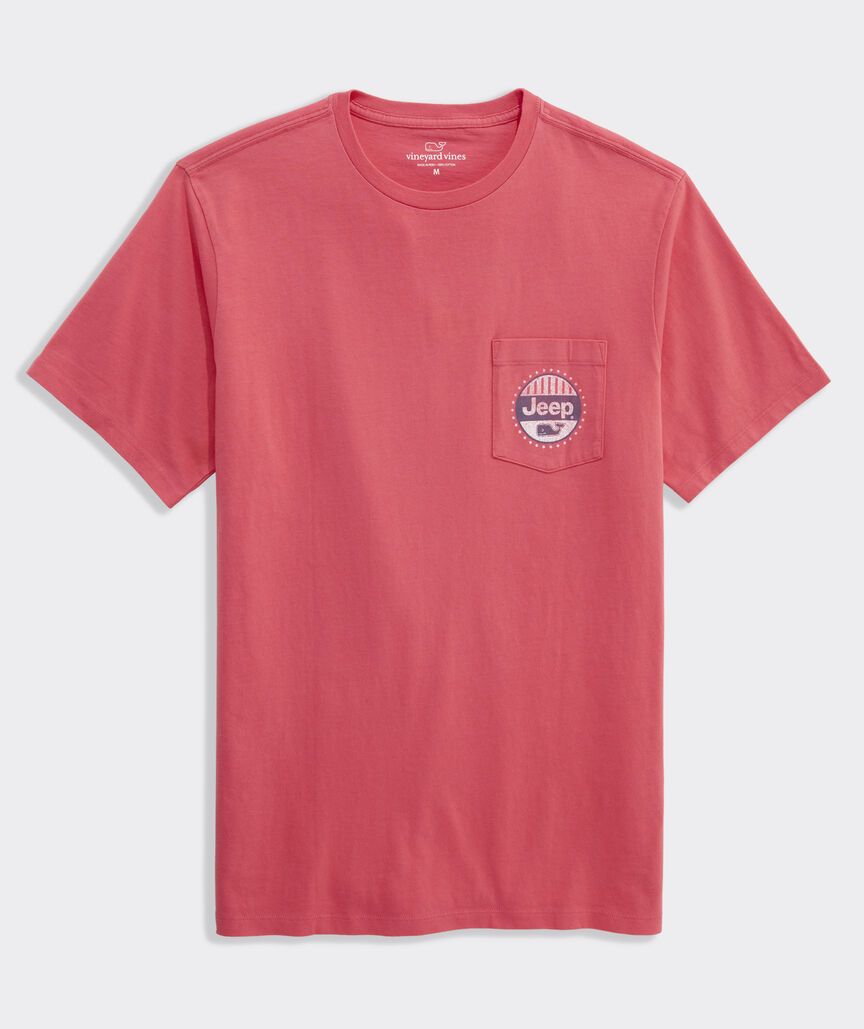Jeep Collection Circle Whale Short-Sleeve Pocket Tee