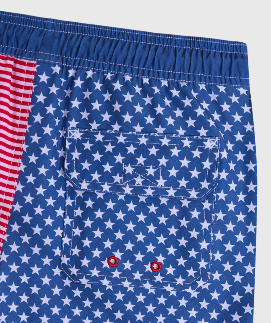 OUTLET Boys' Stars & Stripes Chappy Swim Trunks