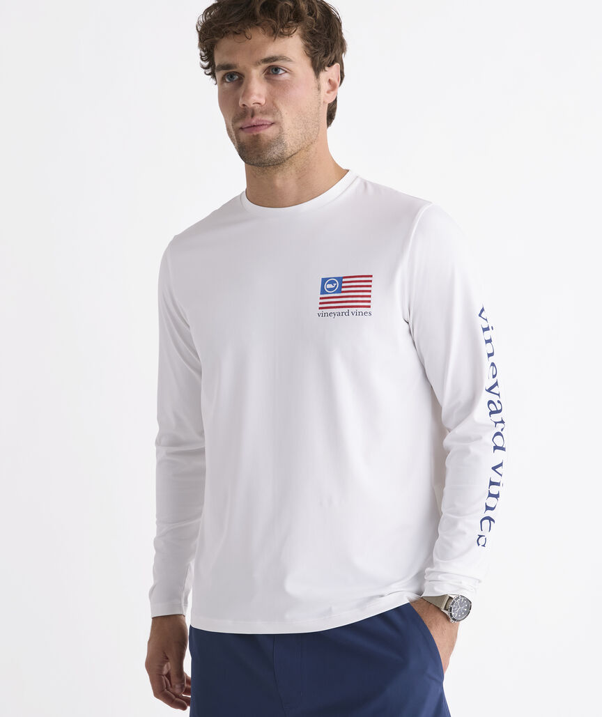 Performance Harbor Fish Flags Long-Sleeve Harbor Tee