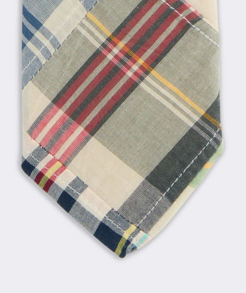 Madras Patchwork Woven Kennedy Tie