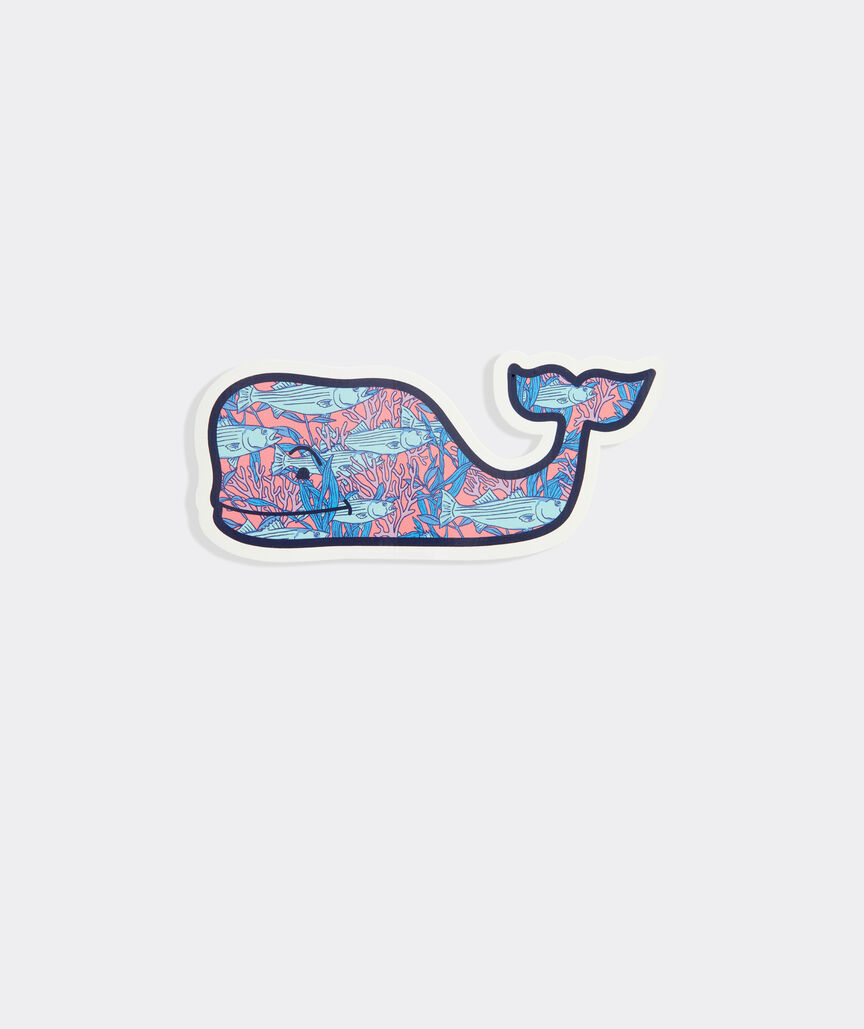 Bass & Coral Whale Fill Sticker