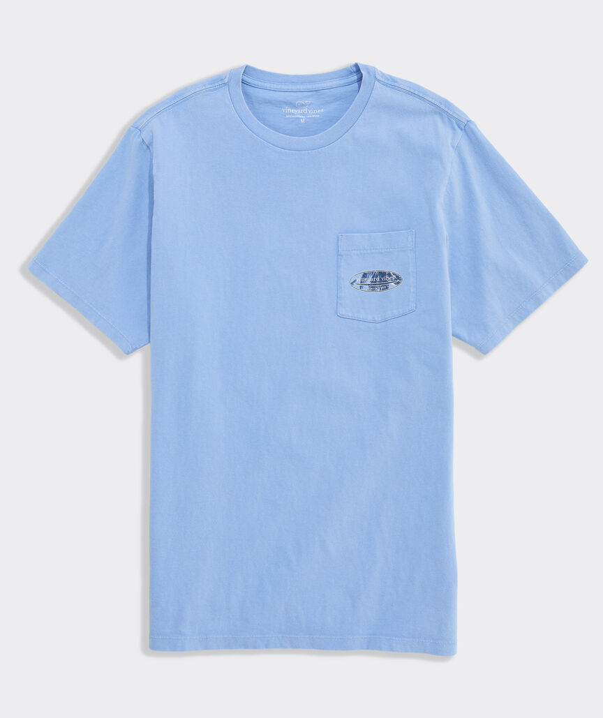 Drift-Dye Palm Surf Logo Short-Sleeve Pocket Tee